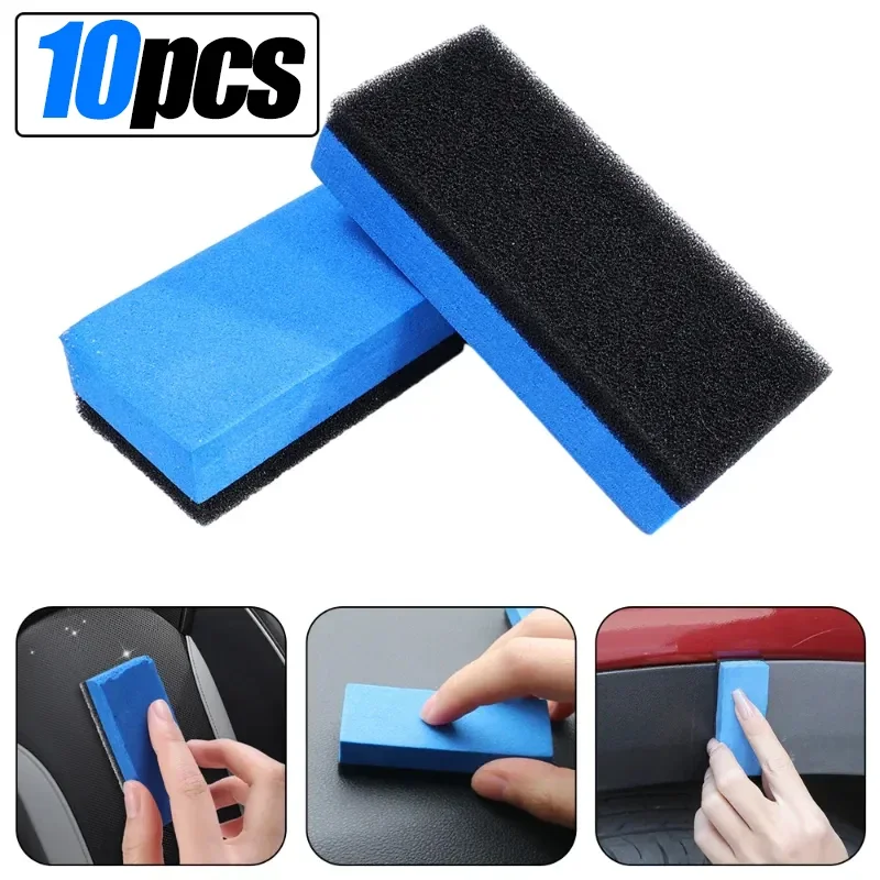1/30PCS Auto Keramik Beschichtung Schwamm Applikator Glas Nano Wachs Mantel Schwamm Wachs Polieren Reifen Pinsel Auto Reinigung zubehör Image