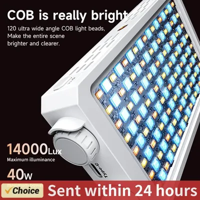 40W LED Camera Light 2800K-9000K Photography Lighting 4400mAh Rechargeable Portable Light Panel for Photography