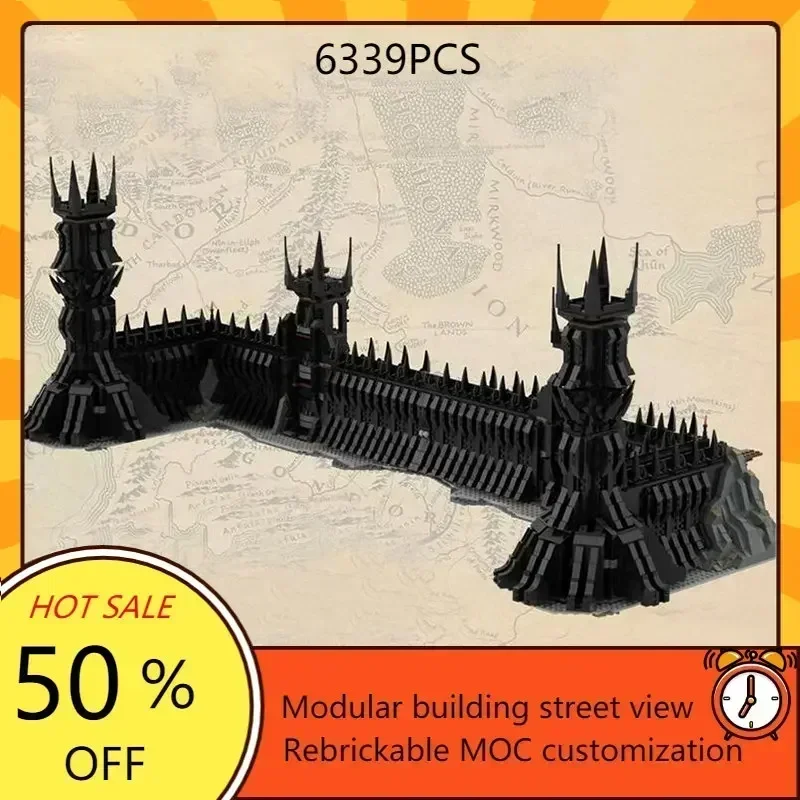 UCS Das schwarze Tor von Mordor MOC Kreativer Film König der Ringe Modellbausteine Architektur Bildung Montage Modellspielzeug Image
