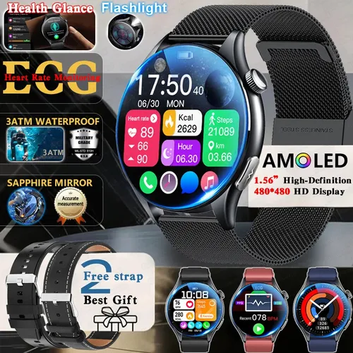 2025 nouvelle montre intelligente haut de gamme santé lipides sanguins ECG + NFC acide urique fréquence cardiaque détection d'émotion analyse de santé cardiaque smartwatch