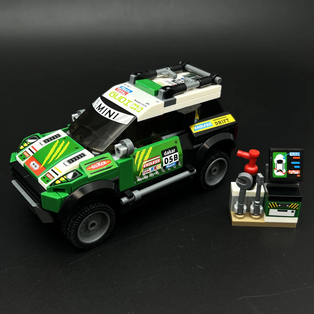 178 Stück Stadtauto grün SUV Offroad-Rennwagen Bausteine Modellbegeisterte und Kinderspielzeug Jungen Weihnachten Geburtstagsgeschenk Image