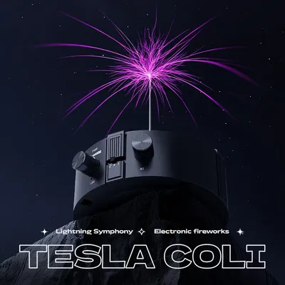 Tesla Coil Music Box mit Bluetooth | Arc Lightning Wireless Demo Kit/Plasma Speaker Wissenschaftsspielzeug EU/US-Stecker Image
