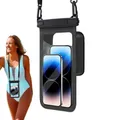 Custodia per telefono impermeabile in PVC di grande capacità con cordino Borsa asciutta per cellulare Borsa sigillata per telefono con schermo tattile trasparente