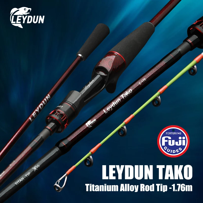 LEYDUN Tako 1,76 m Leydun Oktopus Angelruten FUJI Guides Superleichte Tianiumspitze Tintenfisch Tintenfisch Boot Angeln Casting Rod Image