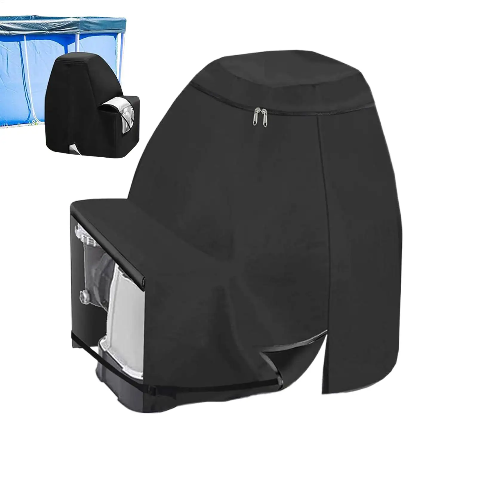 Pool-Pumpenabdeckung, Poolpumpe, winddichter Schutz, wasserdichter Sandfilter-Schutzhülle für den Außenbereich, Hinterhof, Veranda, Garten Image