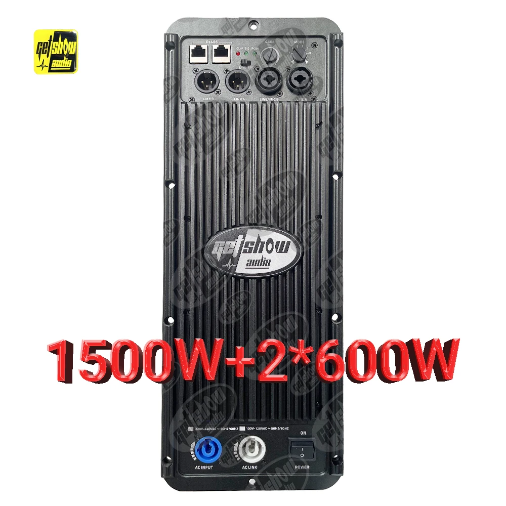 1500 W + 600 W + 600 W 3-Wege-Verstärkermodul, professioneller Lautsprecherplattenverstärker der Klasse D mit DSP Image