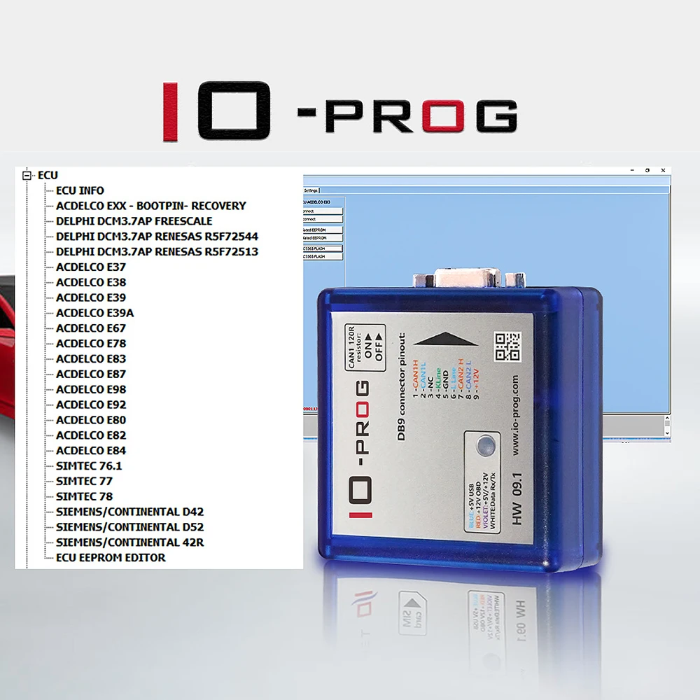 IO PROG Vollversion PSA IO Terminal Original IOPROG Neue Lizenz hinzugefügt für Ford Support BD9 & OBD Reading ECU Programmer Tools Image