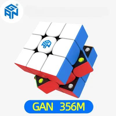 Gan 356M Magnetischer 3x3-Geschwindigkeitswürfel Stickerless GAN 356m Speedcube 3x3x3 Professioneller Zauberwürfel Gan356 Magnetisches Spielzeug für Kinder Image