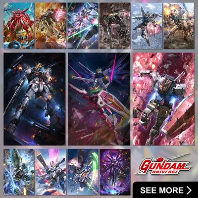 Gundam Wall Art Pictures Mobile Suit Anime Prints Poster Freedom Home Decor Canvas Paintings Justice No Frame Mural For Bedroom Image