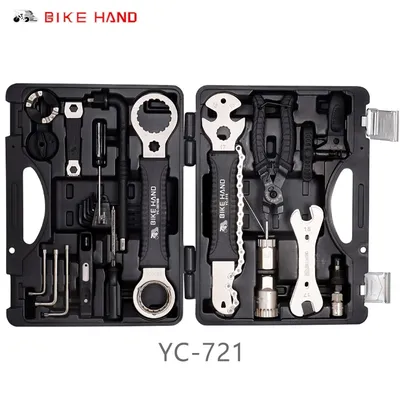 BIKEHAND Bicycle Repair Tools Kit Bike Tire Repair Box Set Multi Mtb Tire Chain Repair Tools Spoke Wrench Kit Hex Screwdriver