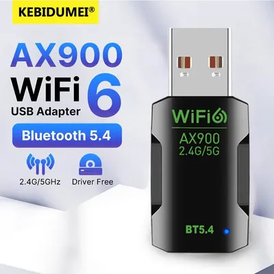 AX900 WiFi 6 BT 5.4 Wireless Network Card USB WiFi Adapter 2.4G/5GHz Dual Band Stable Signal Adapter Drive Free for PC Laptop