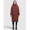 Steppmantel KHUJO "DAIRI", Damen, Gr. L, rot (rostrot), 90% Polyester, 10% Elasthan, unifarben, casual, regular fit knielang, Langarm eingesetzt elastischer Bund mit Windstopper, Mäntel