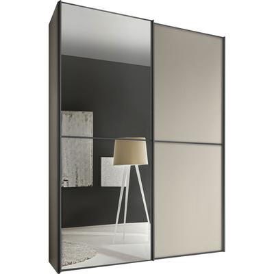 Schwebetürenschrank STAUD "Sinfonie Plus, edles Design in hochwertiger Qualität, Made in Germany", beige (sand), B:200cm H:222cm T:68cm, Holzwerkstoff, Schränke, Mit vier verschiedenen Ausstattungsvarianten Image