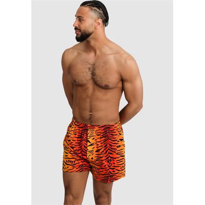 Boxershorts LOUSY LIVIN "2Pack Boxershorts Tiger", Herren, Gr. L, orange (orange, blau), 100% Baumwolle, Unterhosen, mit lockerem Schnitt Image