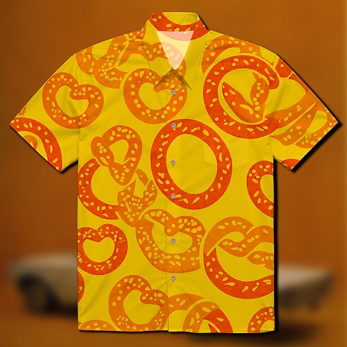 Hawaii-Hemden Aloha-Hemd Bayerisch München Deutsch alpin Grafik für Herren Erwachsene 3D-Druck für Karneval Oktoberfestbier Strand Urlaub Party Image