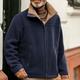 Per uomo Felpa con cappuccio e zip Felpa con zip Felpa in pile Giacca in Pile Felpa con zip intera Nero Blu Marrone Verde Colletto Mao Semplice Cerniera Tasca Sport Outdoor Casuale Quotidiano