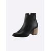 Stiefelette HEINE, Damen, Gr. 40, schwarz (schwarz, taupe), Leder, Glattleder, modisch, Schuhe