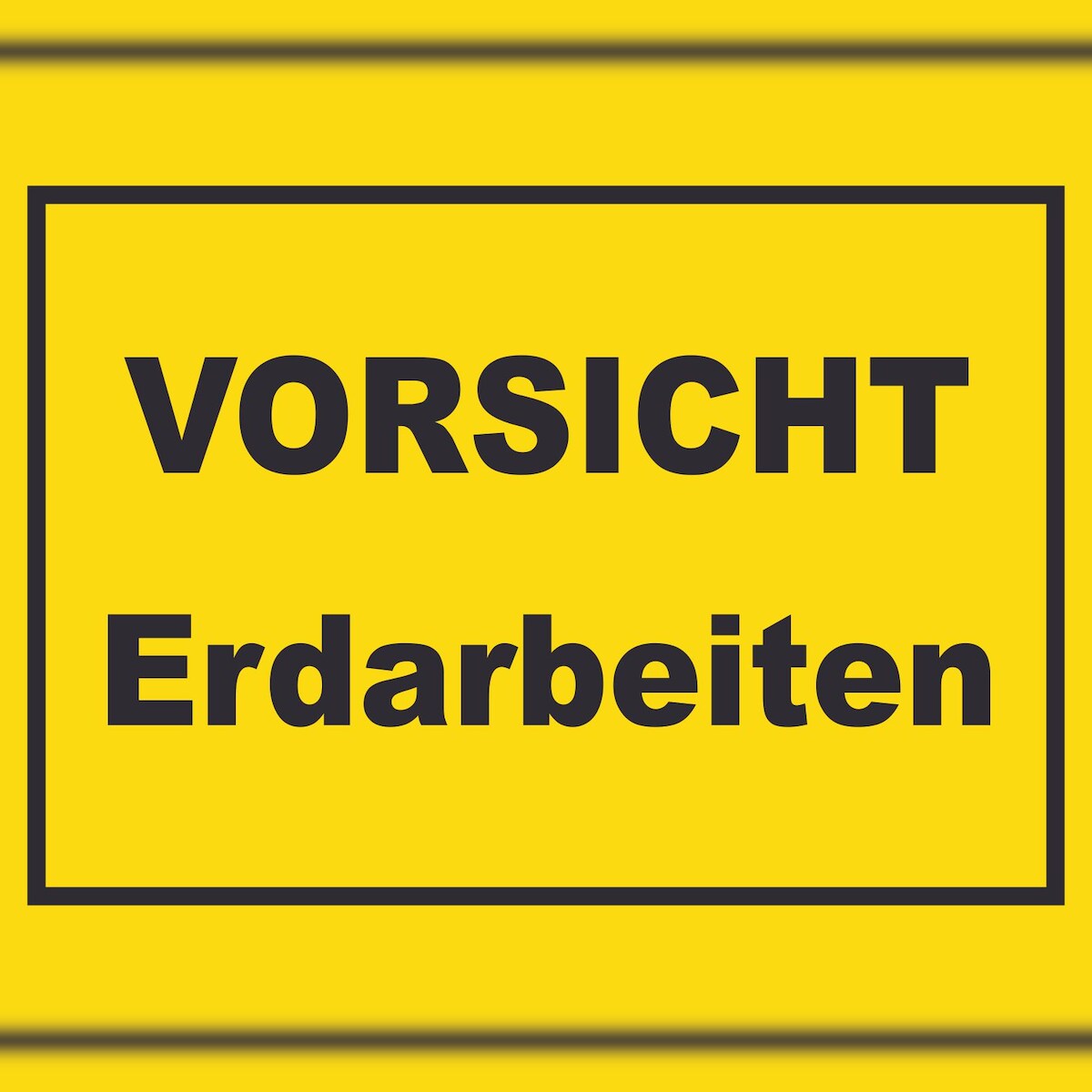 HB-Druck Vorsicht Erdarbeiten Schild mit Text A6 Rückseite selbstklebend Image