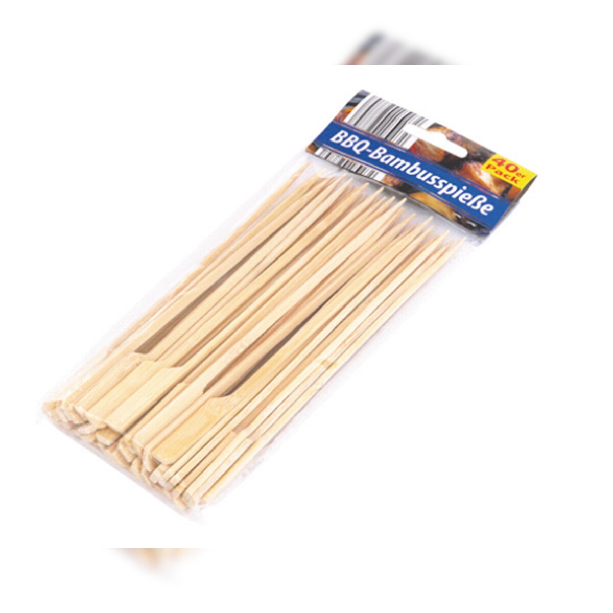 ohne Marke BBQ Bambusspieße Spieße mit Griff 18cm lang Grillspieße Holzspieße für Grill und Barbecue 40er Pack Image
