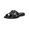 Pantolette PAVEMENT "Pavement Pantoletten Leder", Damen, Gr. 37, schwarz, Leder, casual, Schuhe