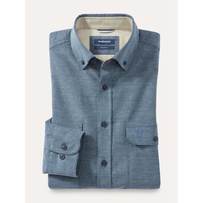 Walbusch Herren Soft-Cord Overshirt Blau Image