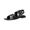 Riemchensandale STEVE MADDEN "STEVE MADDEN Sandalen Lederimitat", Damen, Gr. 41, schwarz, Lederimitat, casual, Schuhe