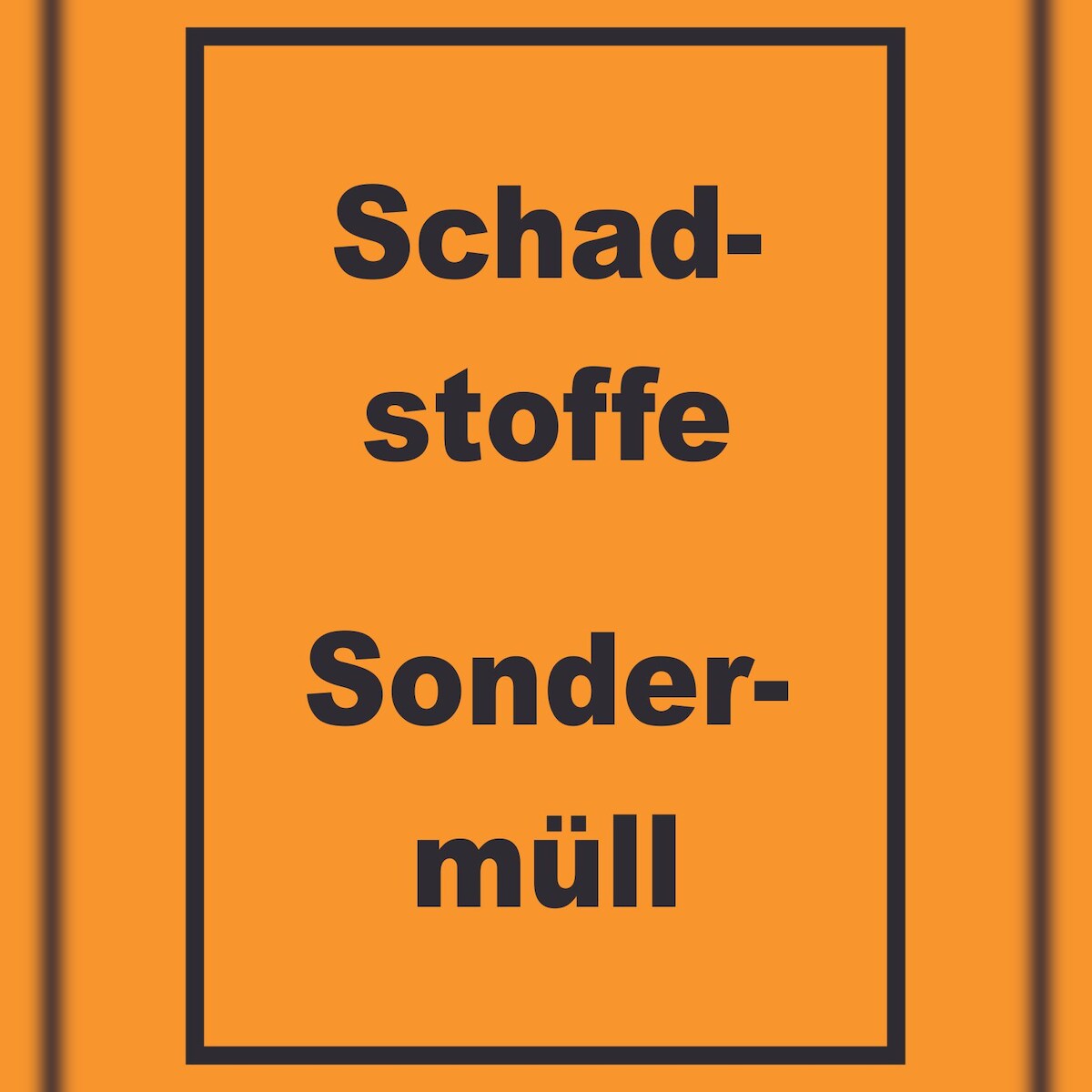 HB-Druck Schadstoffe Sondermüll Mülltrennung Schild mit Text hochkant A1 (594x841mm) Image
