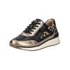 Sneaker CAPRICE "Caprice Sneaker Leder", Damen, Gr. 39, grau (taupe), Leder, casual, Schuhe
