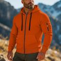 Per uomo Felpa con cappuccio Felpa con cappuccio e zip corta Felpa con cappuccio in pile Felpa con cappuccio tattica Nero Bianco Verde militare Rosso Borgogna Con Cappuccio Semplice Cerniera