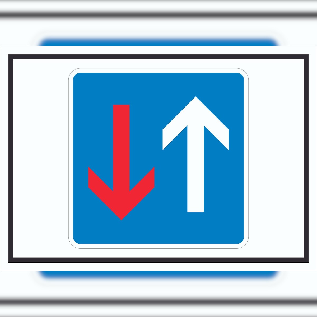 HB-Druck Vorrang vor Gegenverkehr Symbol Schild A2 (420x594mm) Image