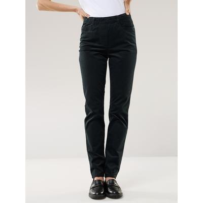 Walbusch Damen Schlupf Cord-Hose Schwarz noch offen: Muster Image