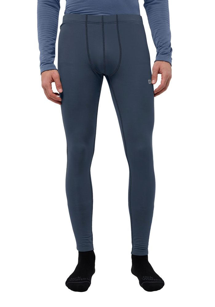 Thermoleggings JACK WOLFSKIN "INFINITE WARM PANTS M", Herren, Gr. M50, Normalgrößen, blau (midnightsky), Oberstoff: 92% Polyester, 8% Elastan, Hosen Image