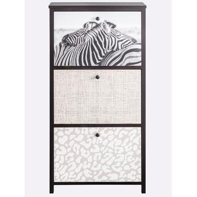 Schuhschrank HEINE HOME, schwarz (schwarz, natur), B:60cm H:117,5cm T:25cm, MDF, Schränke Image