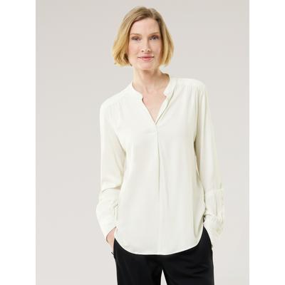 Walbusch Damen Easy Care Viskose Bluse Weiss Image