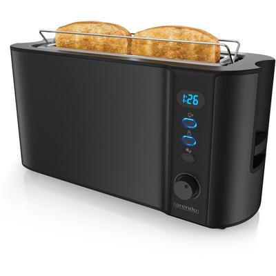 Automatik 2 Scheiben 1000W Langschlitz Toaster, Auftaufunktion, Wärmeisolierendes