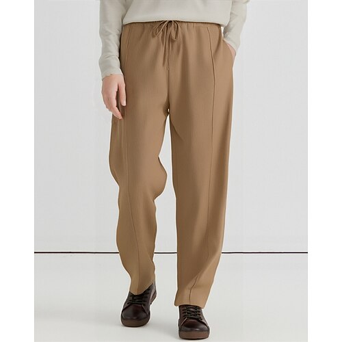 Herren Hose aus Baumwollleinen Jogginghose Hose Tasche Elastischer Bund Kordelzug Einfach Komfort Sport im Freien Täglich Mode Lässig Schwarz Weiß Mikroelastisch Image