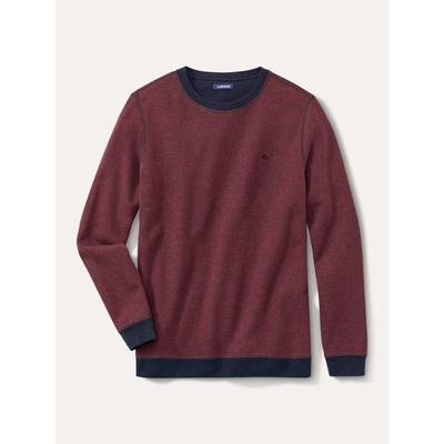 Walbusch Herren Struktur Pullover Bicolor Rot Image