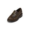 Loafer MARC O'POLO "mit Logo-Münze", Damen, Gr. 38, vintage schwarz braun, Obermaterial: 100% Leder (Rind), Schuhe