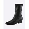 Stiefelette HEINE, Damen, Gr. 39, schwarz, Leder, Rindsleder, Glattleder, Synthetik, modisch, Schuhe