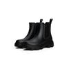Chelseaboots TOMMY HILFIGER "FLAG ANKLE RAINBOOT WARM LINING", Damen, Gr. 38, schwarz, Gummi, casual, Schuhe, Blockabsatz, Rainboots, Stiefelette mit Flaggen-Stickerei