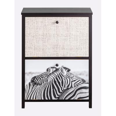 Schuhschrank HEINE HOME, schwarz (schwarz, natur), B:60cm H:81cm T:25cm, MDF, Schränke Image