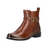 Stiefelette CAPRICE "Caprice Stiefelette Leder", Damen, Gr. 38,5, braun (cognac), Leder, casual, Schuhe