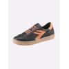 Sneaker ANDREA CONTI, Damen, Gr. 42, bunt (marine, orange), Leder, Rindsleder, Glattleder, modisch, Schuhe