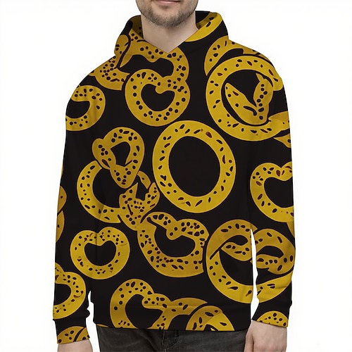 Kapuzensweatshirt Pullover Bayerisch München Deutsch alpin Bischofsärmel Grafik für Herren Erwachsene 3D-Druck für Karneval Oktoberfestbier Party Alltagstauglich Image