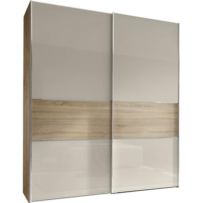 Schwebetürenschrank STAUD "Sinfonie Plus, edles Design in hochwertiger Qualität, Made in Germany", beige (sandglas), B:225cm H:222cm T:68cm, Holzwerkstoff, Schränke, In vier verschiedenen Ausstattungsvarianten Image