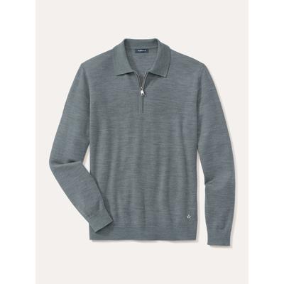 Walbusch Herren Polo-Pullover Merino Extrafein Grau Image