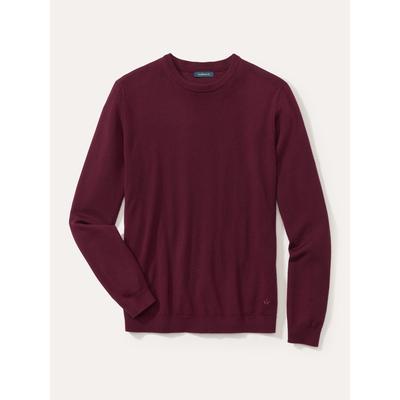 Walbusch Herren Rundhals-Pullover Merino Extrafein Rot Image