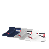 Socken TOMMY HILFIGER "TH BABY SOCK 6P FLAG SOCK ECOM", Damen, Gr. 19-22, weiß grau combo, Baumwollmischung, unifarben mit Farbeinsatz, normal, Socken, ABS Anti-Rutsch am Fuß