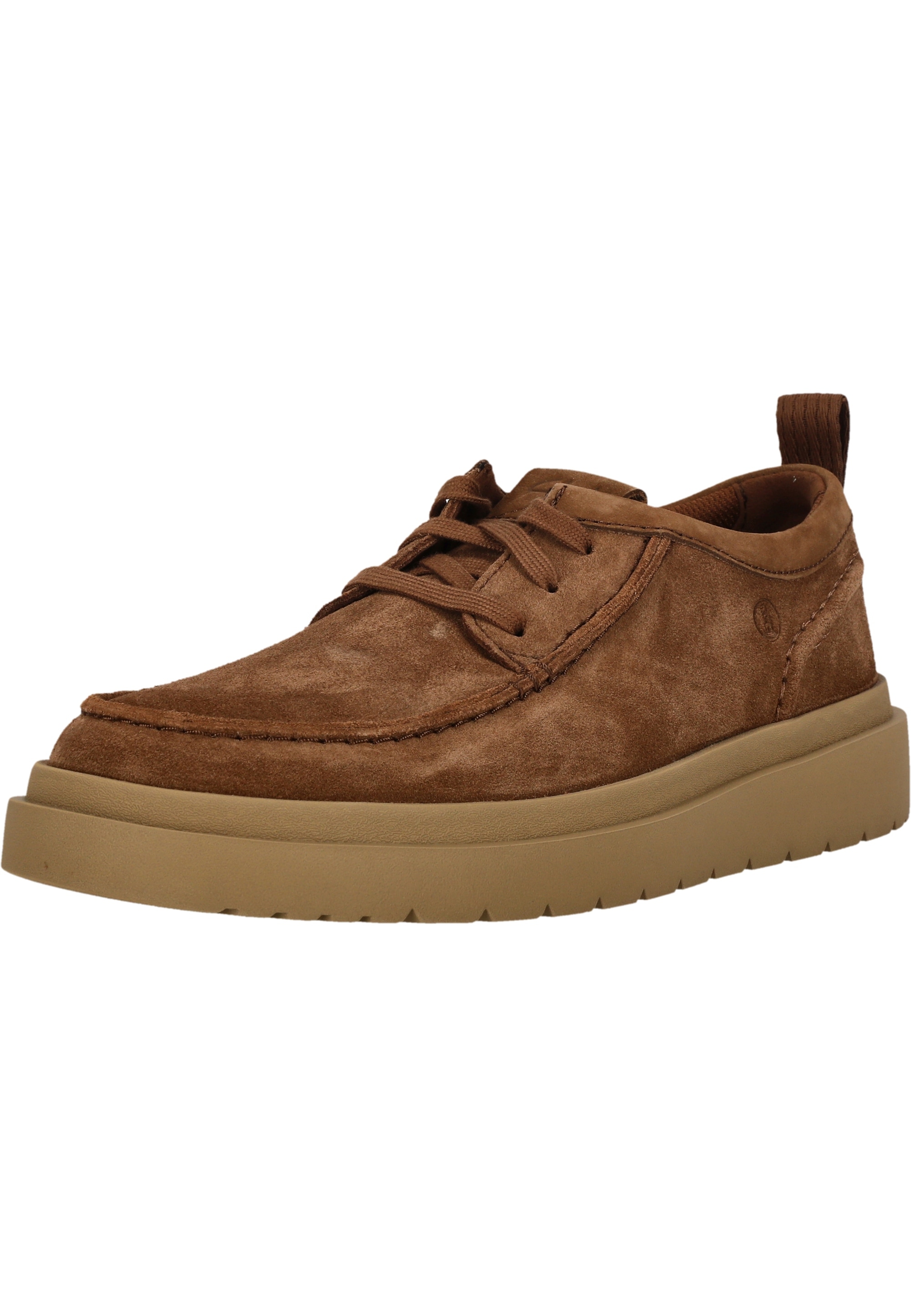 Schnürschuh CLARKS "Polden Moc", Herren, Gr. 41,5, braun, Leder, Schuhe, mit markanter Sohle