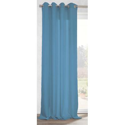 Vorhang MY HOME "Velonia", blau (mittelblau), B:140cm H:245cm, Polyester, Gardinen, stilvoll, funktional und pflegeleicht Image